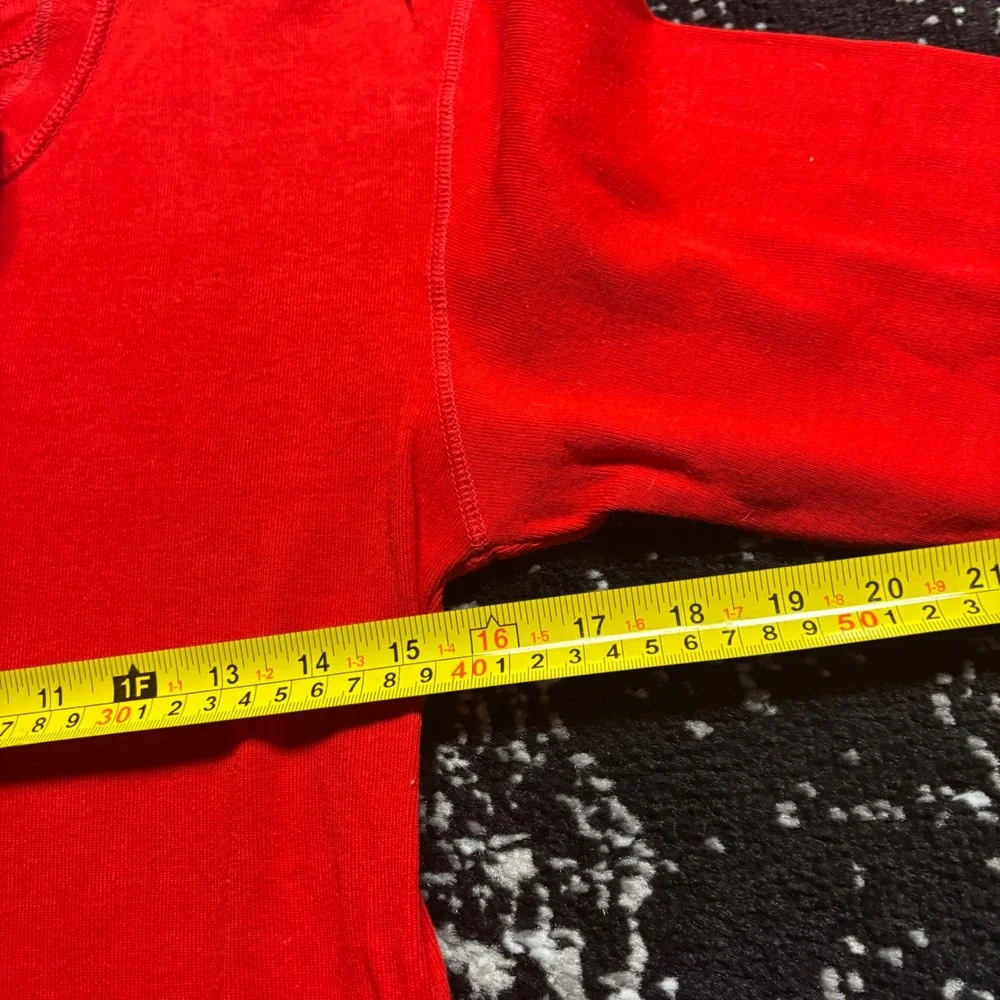Vintage 80s Banana Republic Red Henley Shirt Long Sleeve Mens Medium Safari Tag